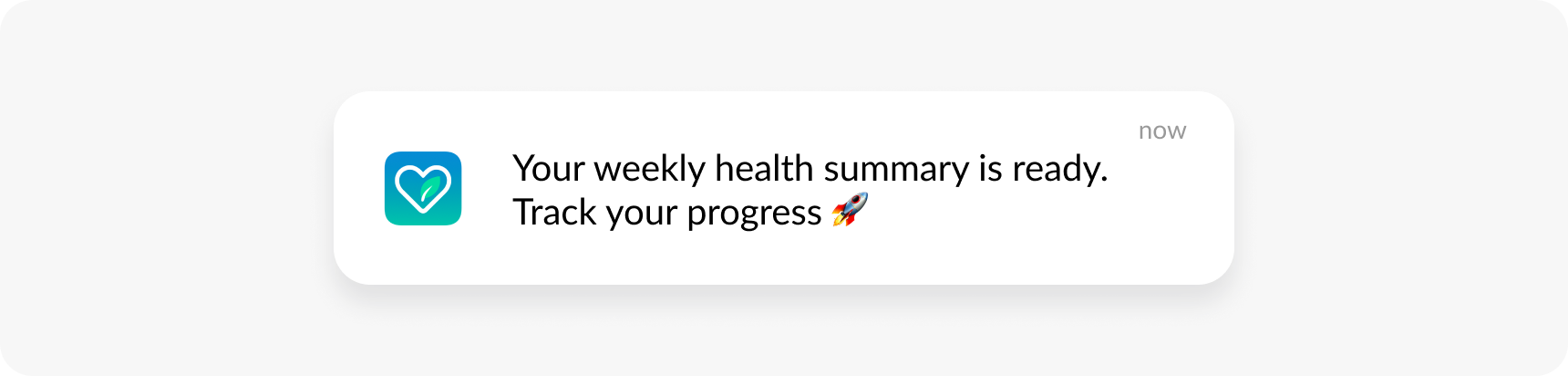 HIPAA compliant push wellness app notification example